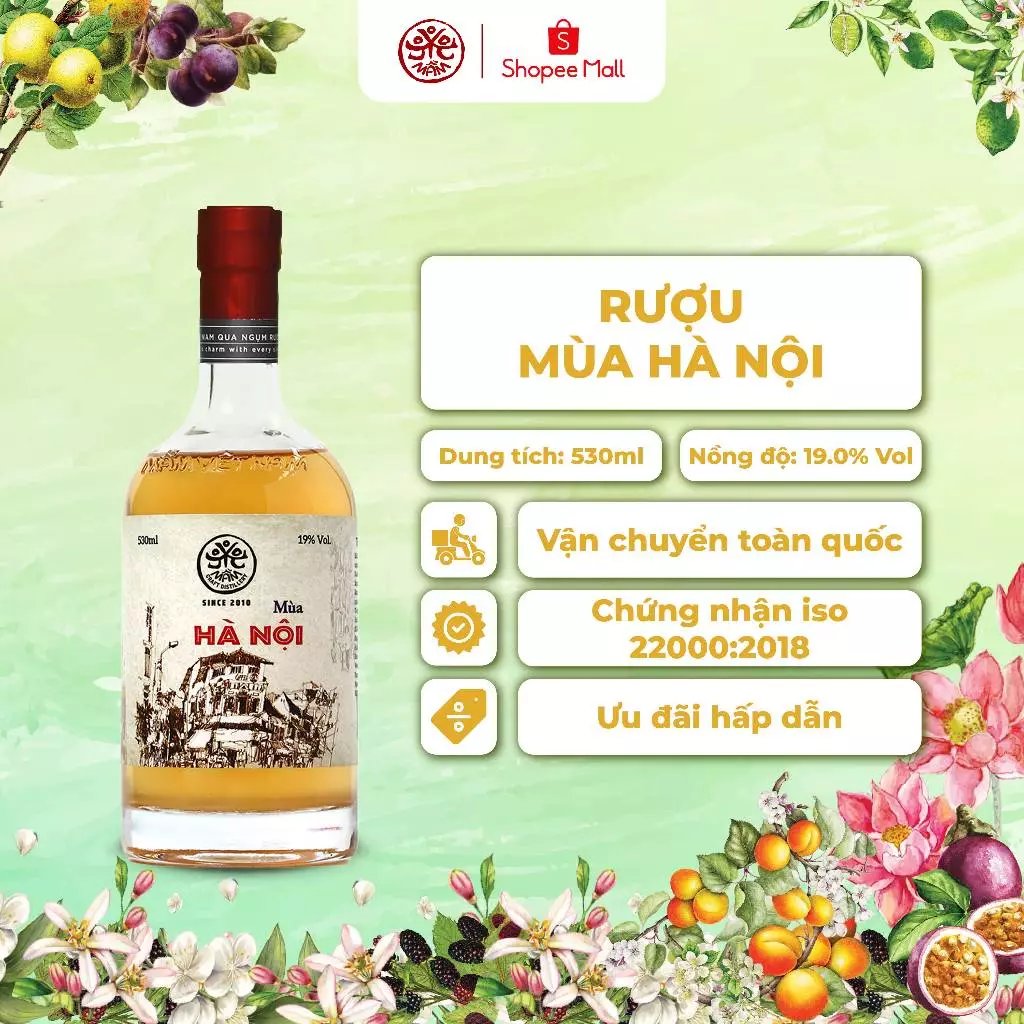 マム蒸留所 ハノイ季節の美酒 530ml – 自然発酵フルーツワイン