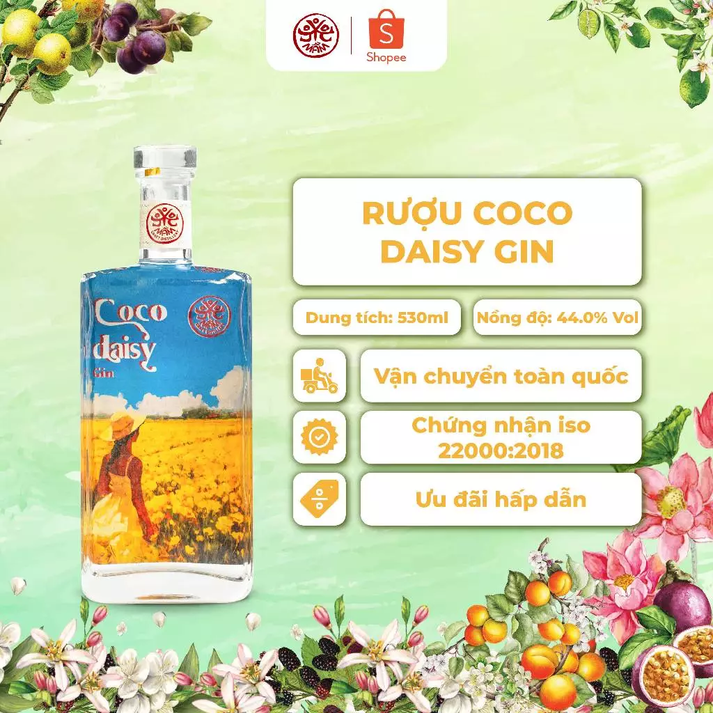 ココデイジー ジン マム蒸留所 530ml - 天然フルーツ発酵クラフトジン