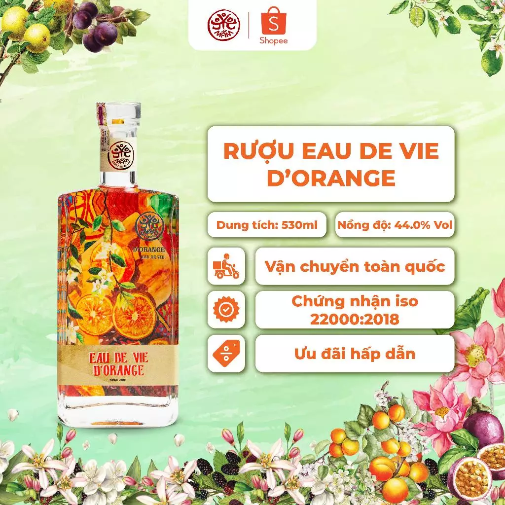 マム蒸留所 オードヴィー・ドランジュ 530ml - 自然発酵フルーツ蒸留酒