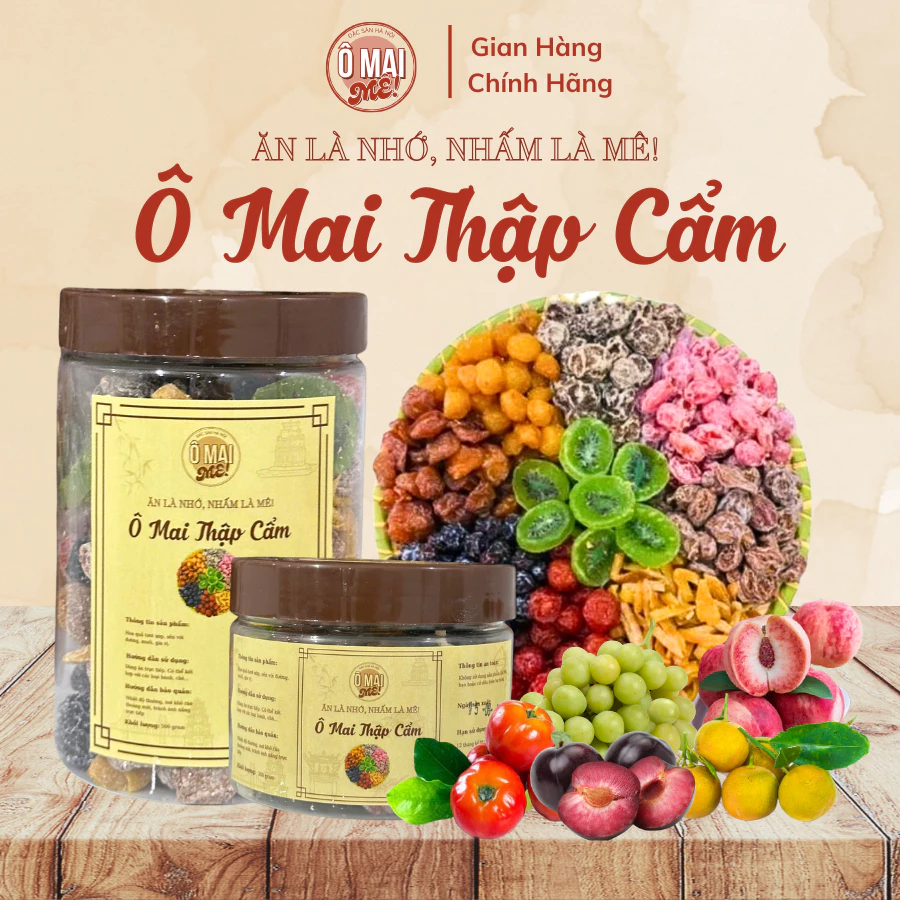 オーマイ食べ比べミックス 8-10種 500g - 梅、タマリンド、桃、シームイなどバラエティ豊かなドライフルーツお菓子「オーマイメ」
