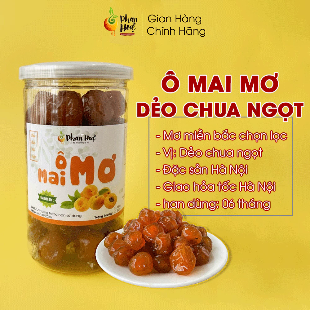 ハノイ名物 ファンフエ謹製 絶品！とろける甘酸っぱさ 柔らか杏子ドライフルーツ（オーマイ）シームーイ風味 500g