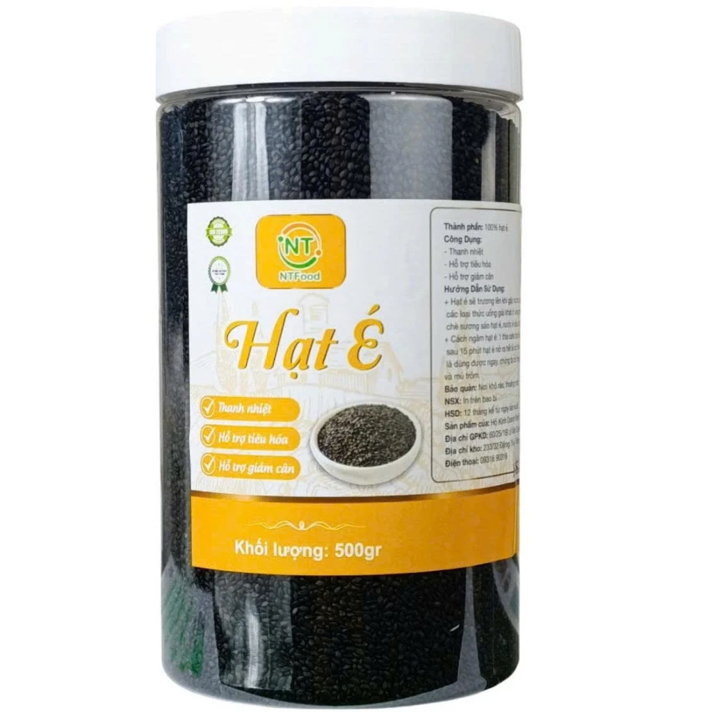 NTFood 輸出品質 バジルシード（ハットエ）500g - 特級清潔、ダイエット・デトックスに