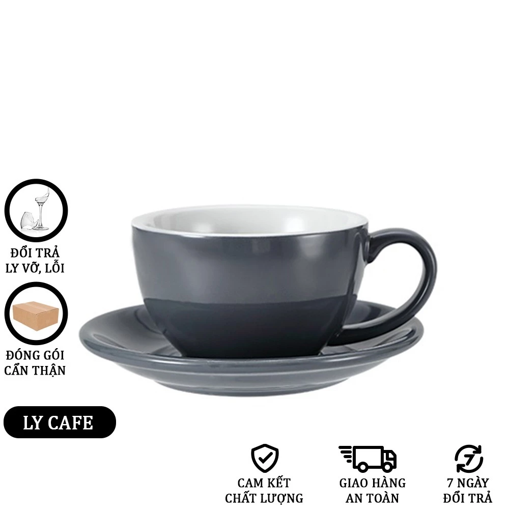 Siêu Thị Bartender ラテ＆コーヒーカップ 250ml グレー