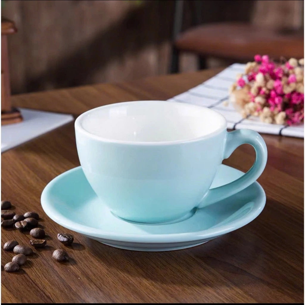 バリスタ御用達！Siêu Thị Bartender 300ml ラテ＆コーヒーカップ スカイブルー