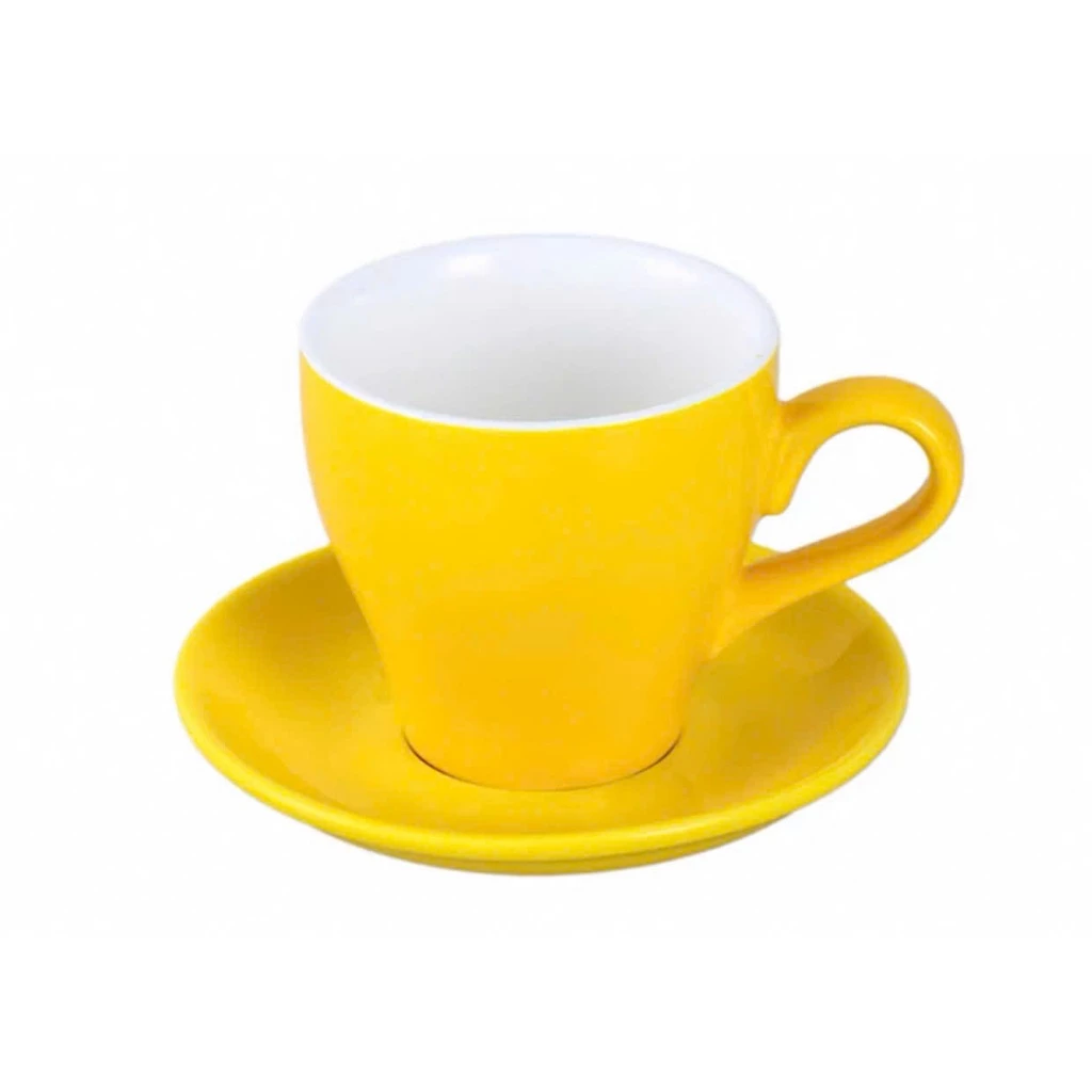 「Siêu Thị Bartender」製 180ml カプチーノ/コーヒーカップ（イエロー）