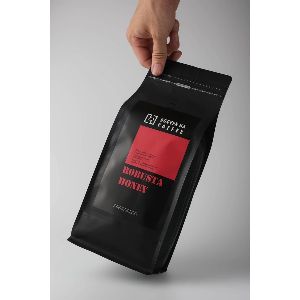 【Nguyễn Bá Coffee】ロブスタハニー コールドブリュー用挽き豆 (1000g) - 純粋なキャラメル香と甘み