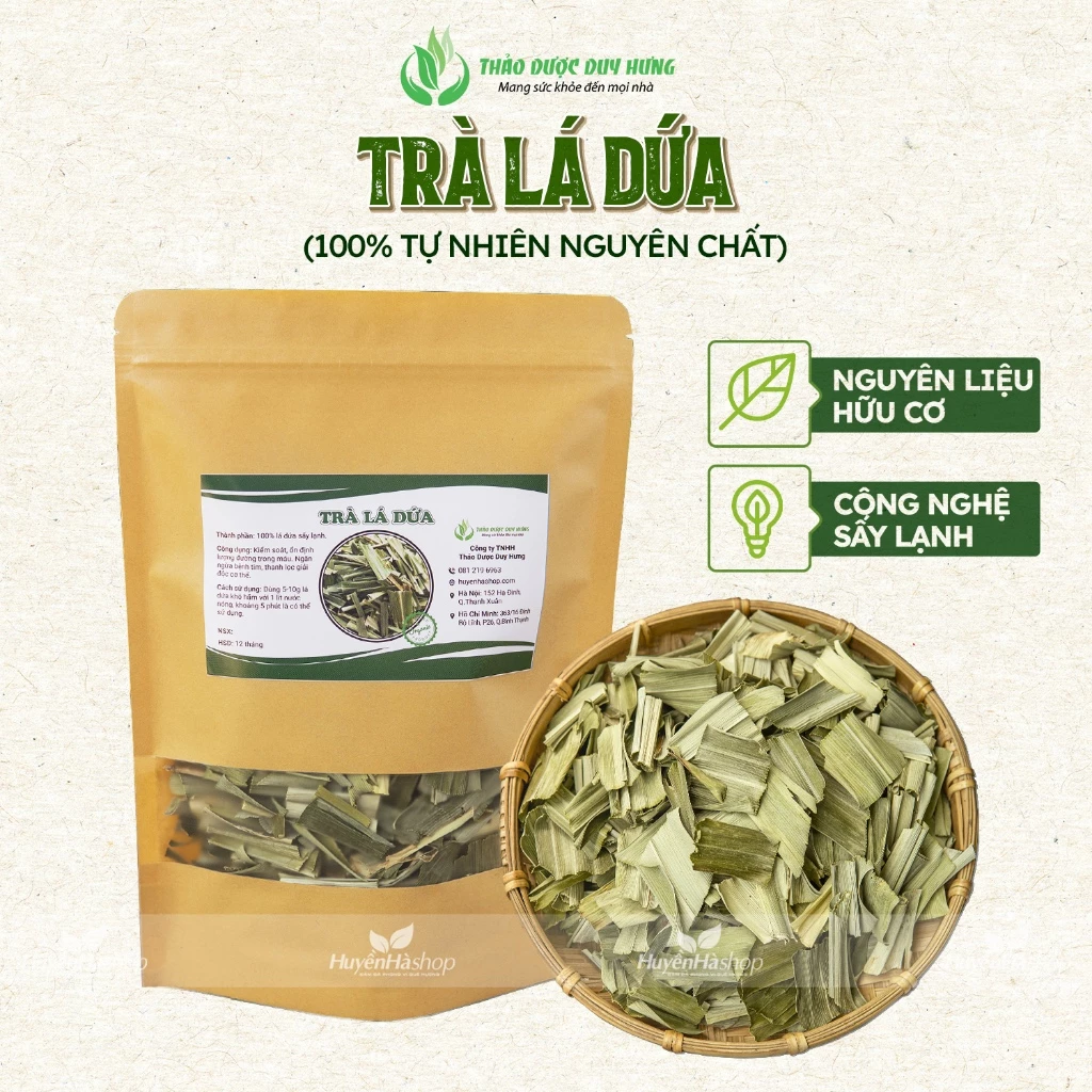 Duy Hưng フリーズドライパンダンリーフ（ニオイタコノキ葉）お茶用 100g - 純粋な香り高い天然ハーブ