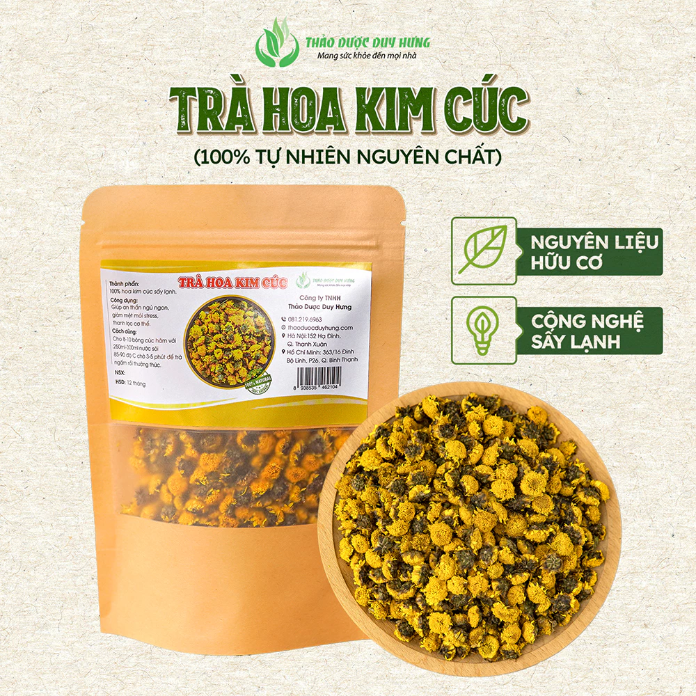 「Thảo Dược Duy Hưng」冷凍乾燥キンクック（菊池）フラワーティー 100g – 安眠・快眠サポート「皇帝菊」