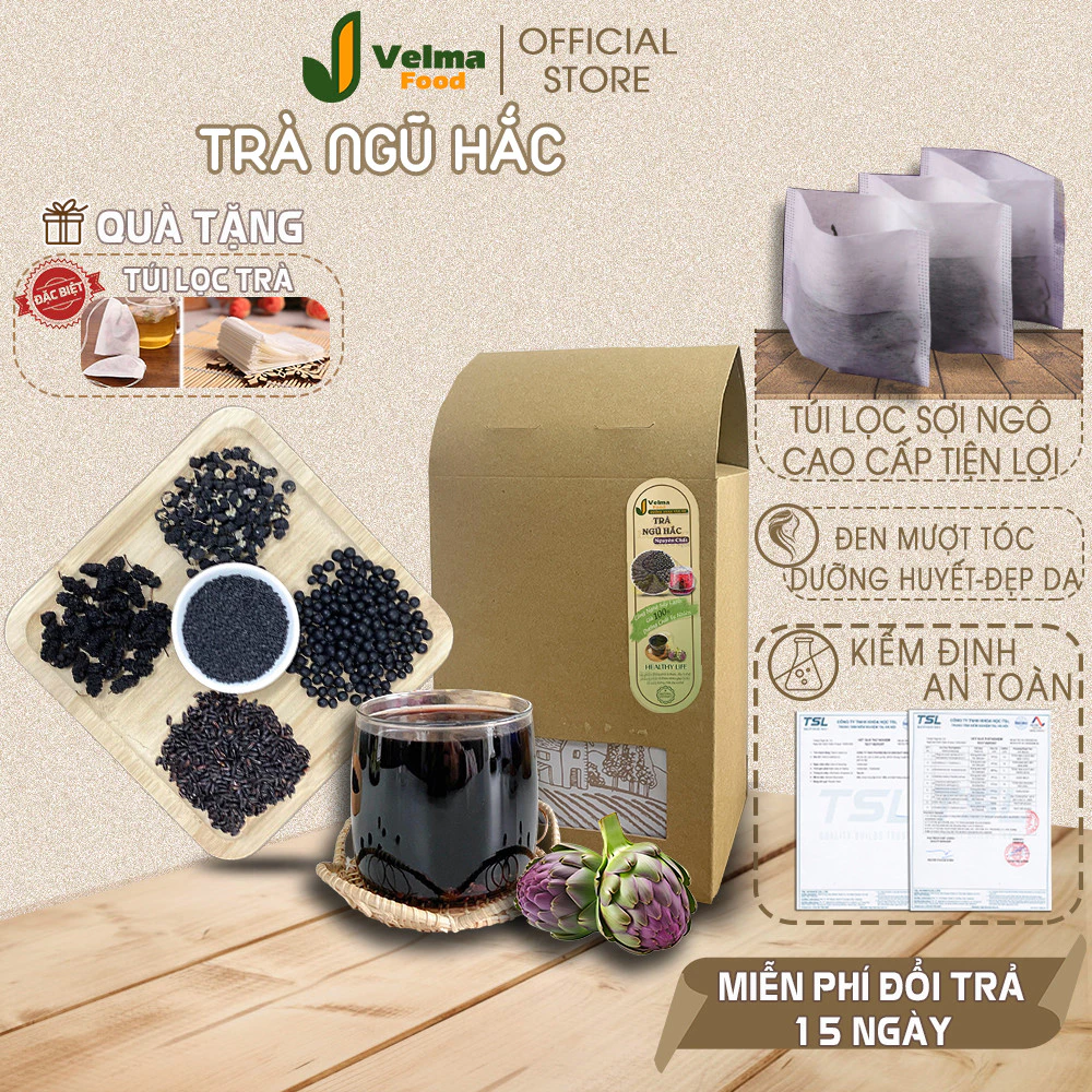 VELMA FOOD 五黒茶（ごこくちゃ）15包 ジップバッグセット 天然ハーブブレンドティー