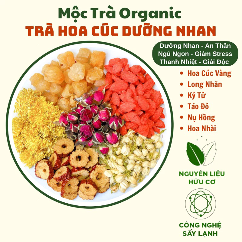【Mộc Trà Organic】6種のハーブ入り菊花養顔デトックスティー 30袋セット - 肝臓サポート・美肌若返り