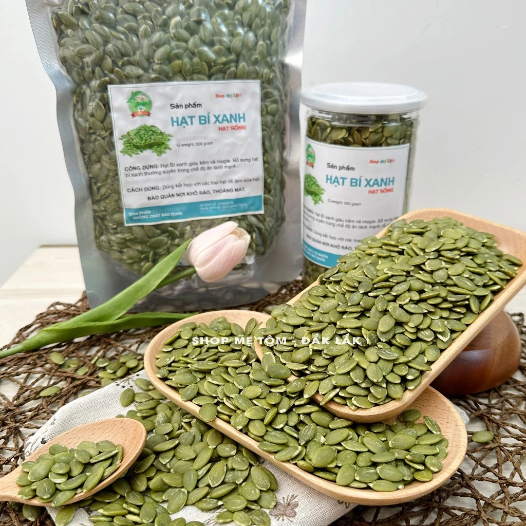 Shop Mẹ Tôm ローストグリーンパンプキンシード（かぼちゃの種） ジップ袋 250g