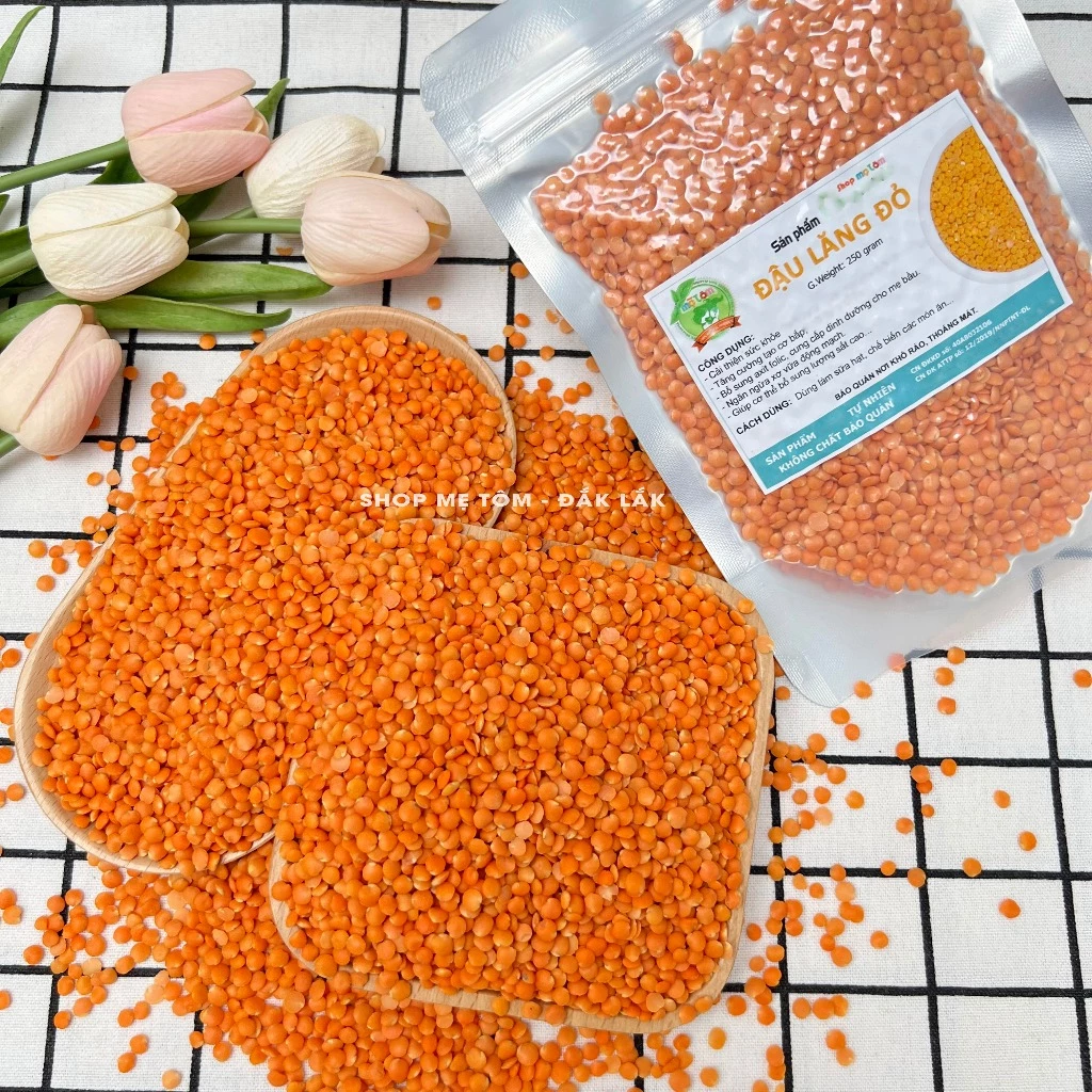 Shop Mẹ Tôm 赤レンズ豆 500g ジップバッグ入り – 栄養満点スーパーフード