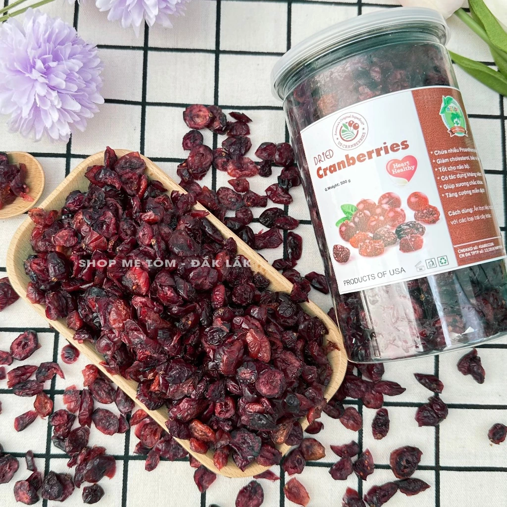 Shop Mẹ Tôm 特選 しっとり生食感クランベリー 500g PETボトル入 - 北米産『ウェットタイプ』ドライクランベリー