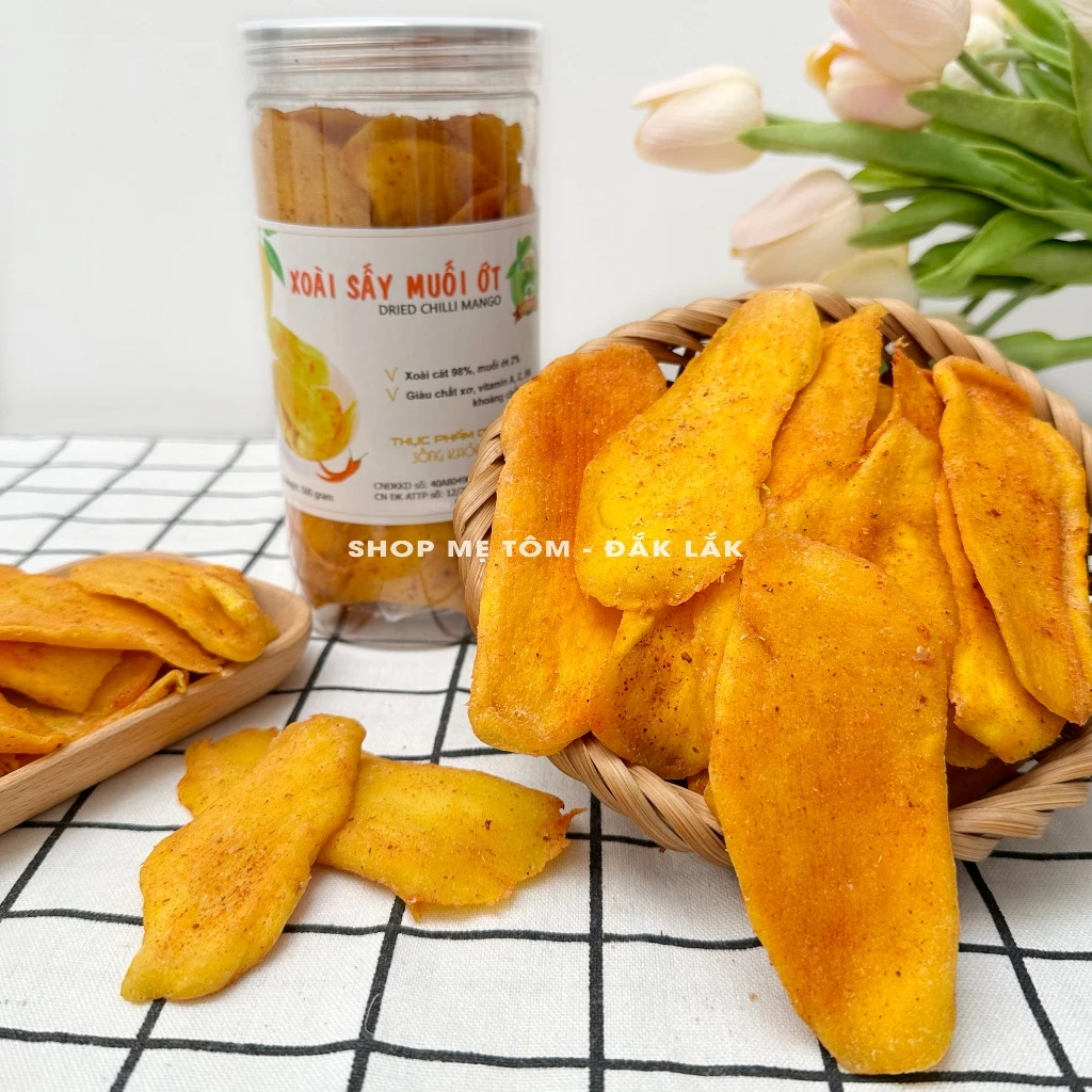 500g PETボトル入り！メー・トムの【絶品】ソアイカット種 ドライマンゴー塩唐辛子風味