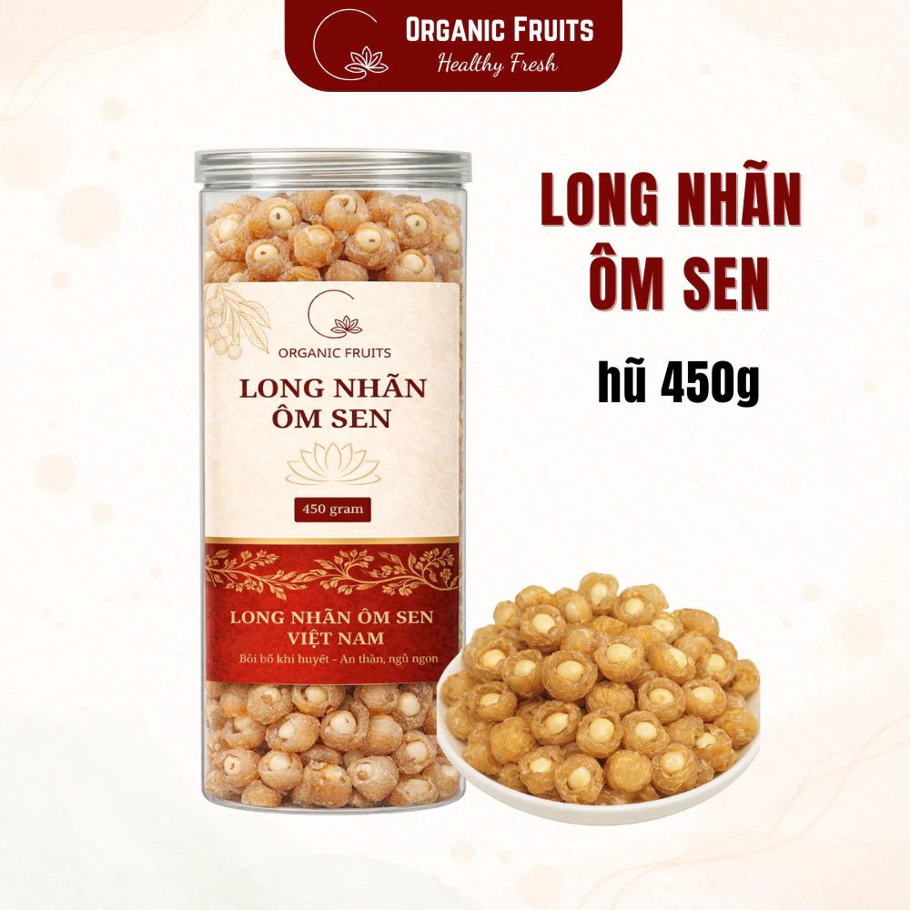 フンイエン産最高級 龍眼と蓮の実の贅沢ハーモニー 500g – 養生茶にも スイーツにも - オーガニックフルーツ