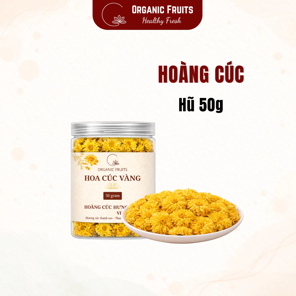 興安省産オーガニック黄菊茶 50g - 大輪ホールフラワー・無添加 - オーガニックフルーツ