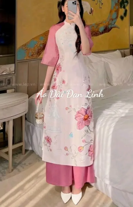 ベトナム衣装 アオザイ シルク生地 2023年モデル Ao Dai Dan Linh