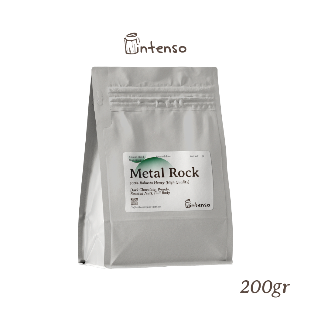 Intenso Coffee Roasters メタルロック 100%ロブスタ・ハニー 高品質 コーヒー豆 200g