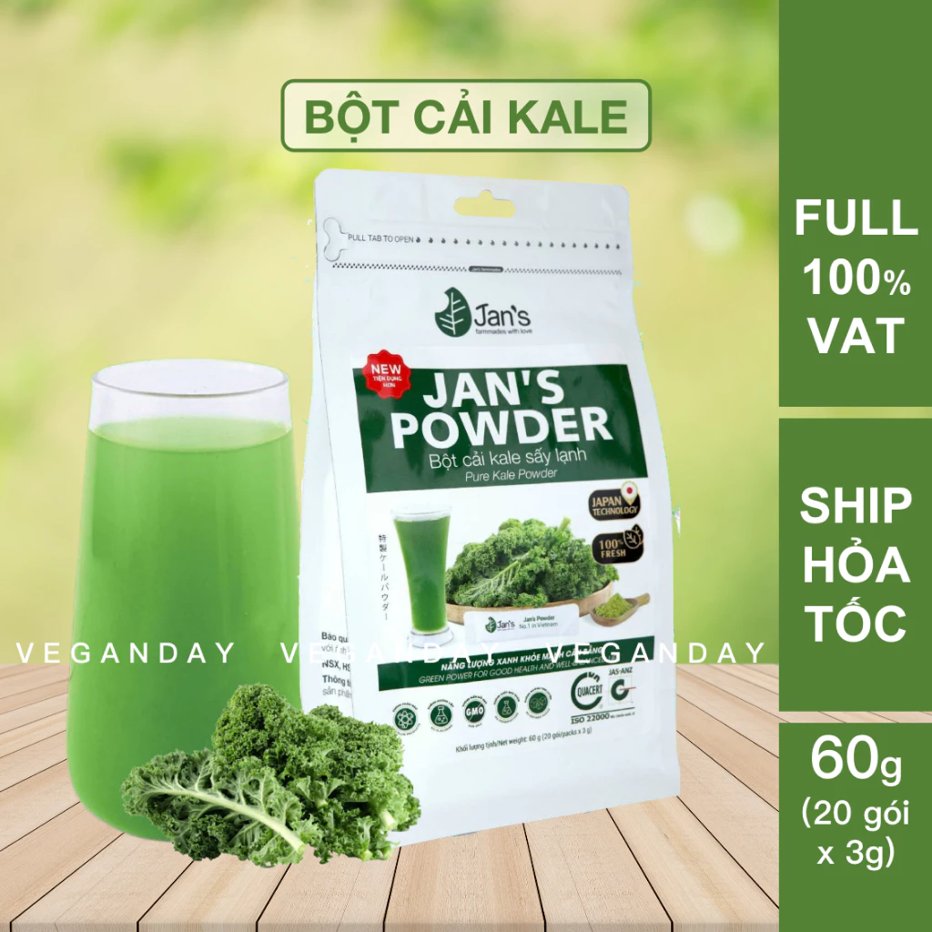 Jan's 100%ピュア フリーズドライ ケールパウダー 60g