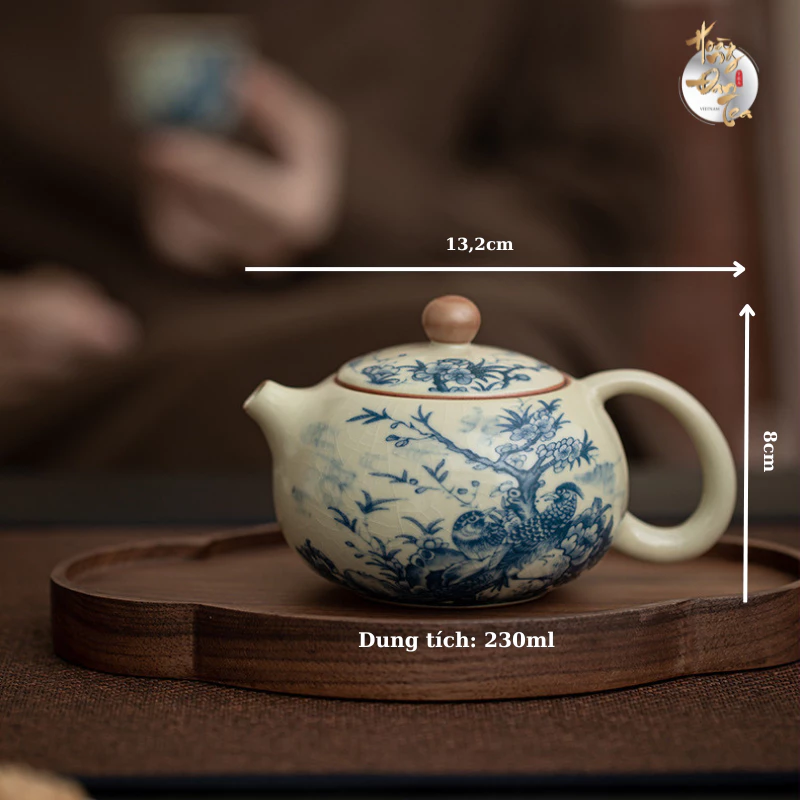 景徳鎮窯 宋時代 春秋文様 西施式急須 230ML HOÀNG ĐAN TEA 茶道用 茶器 プレゼント
