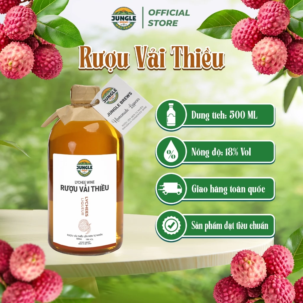 ジャングルブリュー マイチャウ ライチフルーツワイン 500ml – 自然発酵果実酒