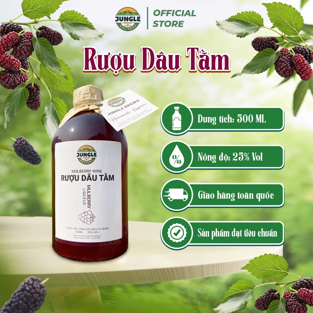 ジャングルブリュー マイチャウ産 桑の実ワイン 500ml - 天然発酵フルーツワイン