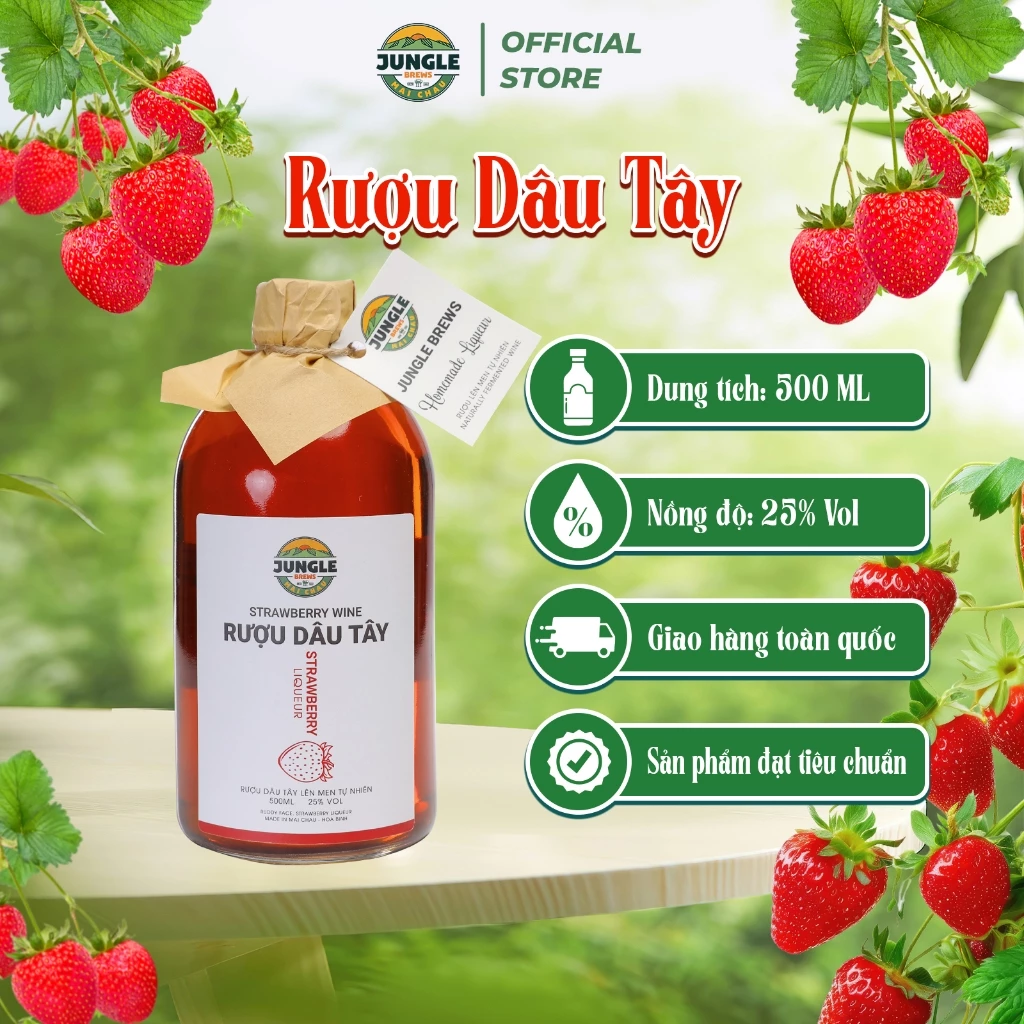 ジャングルブリュー マイクラス・ストロベリーワイン 500ml – 天然発酵フルーツ酒