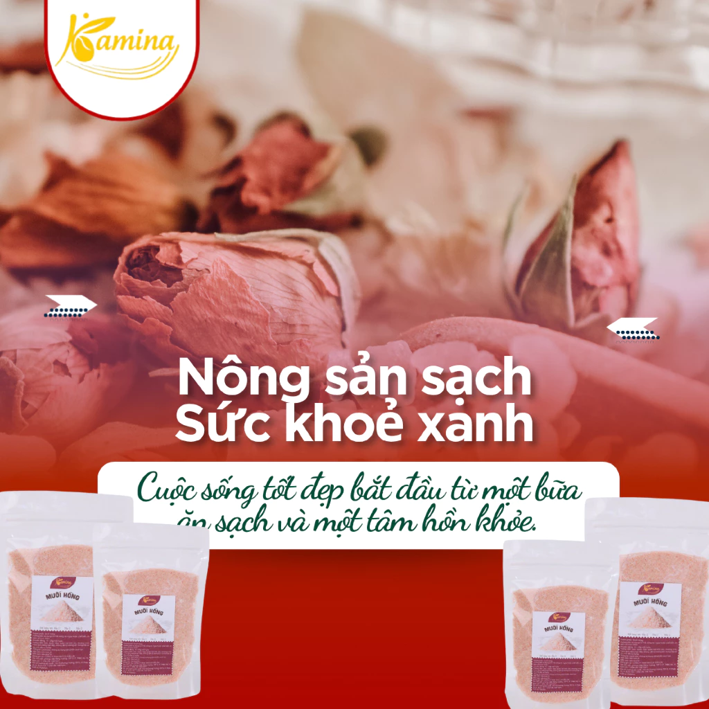 ヒマラヤピンク岩塩 KAMINA 粒タイプ (ジップパック 100g) - ミネラルと水分バランスをサポート