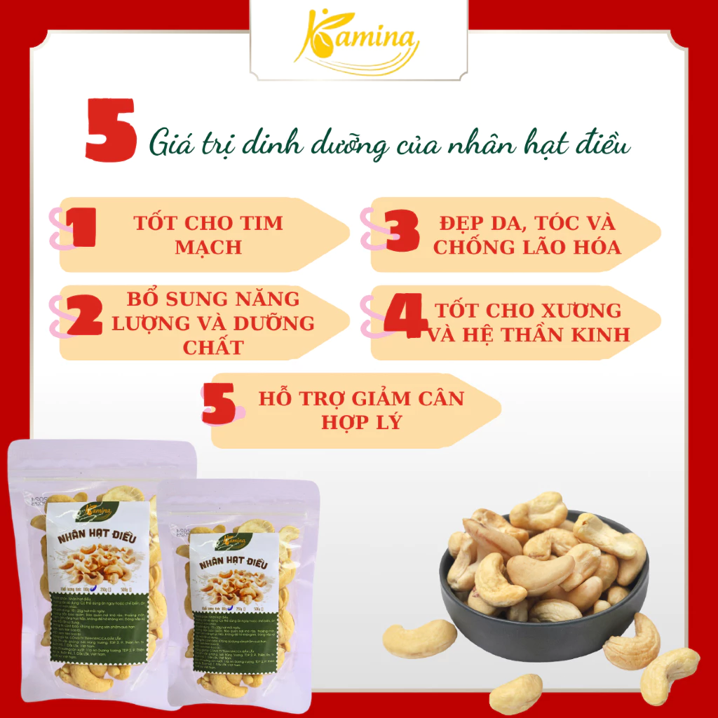 KAMINA 生カシューナッツ 250g ジップ袋入り - ナッツミルク、製菓、グラノーラに