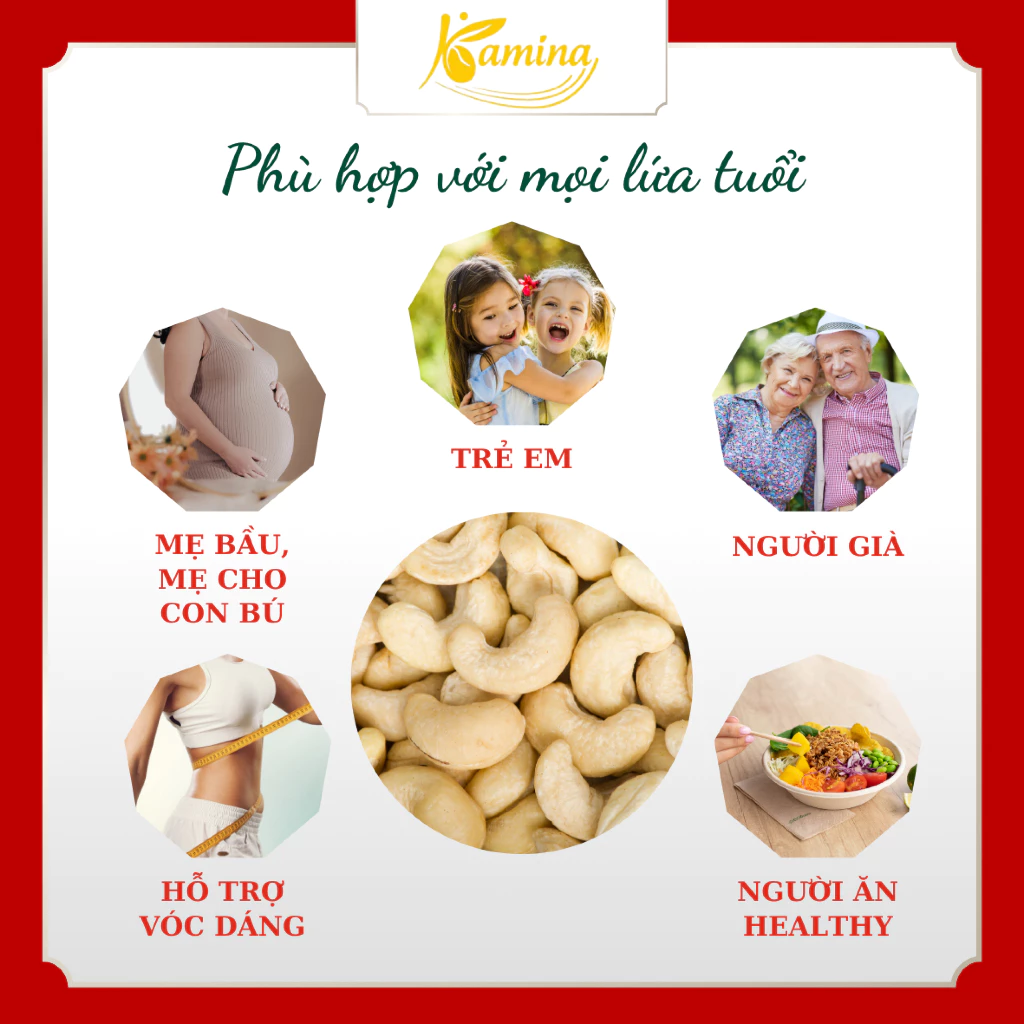 KAMINA 生カシューナッツ ジップ袋 100g - 絶品ナッツミルク・ヘルシーお菓子作りに