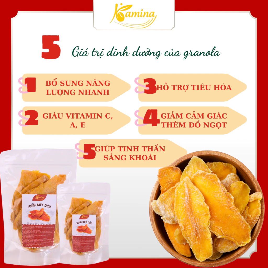 Kamina Store ソフトドライマンゴー 100g ジップバッグ入り - 伝統の味、しっとり美味