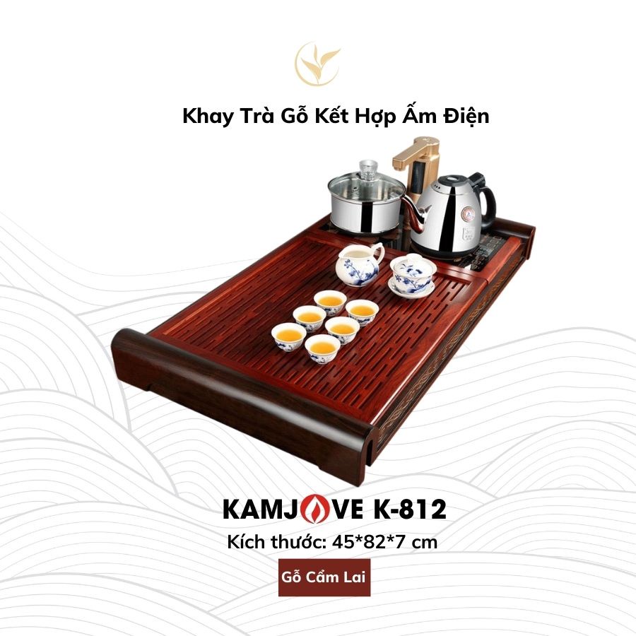 Kamjove K-812 木製茶盆 高級ローズウッド使用 83x45x9cm Thien Tai