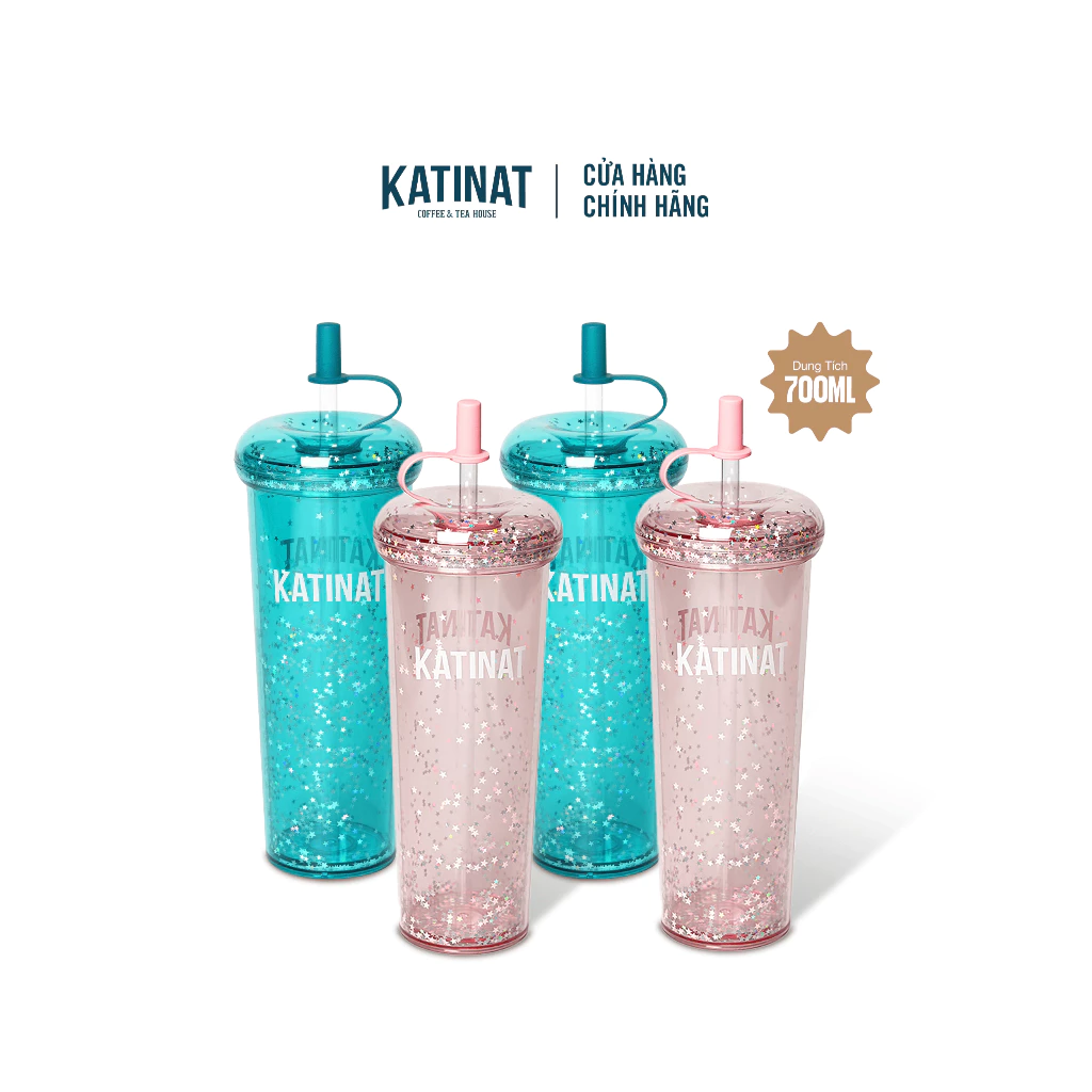 KATINAT 2層真空断熱タンブラー 700ml 星空デザイン 4個セット