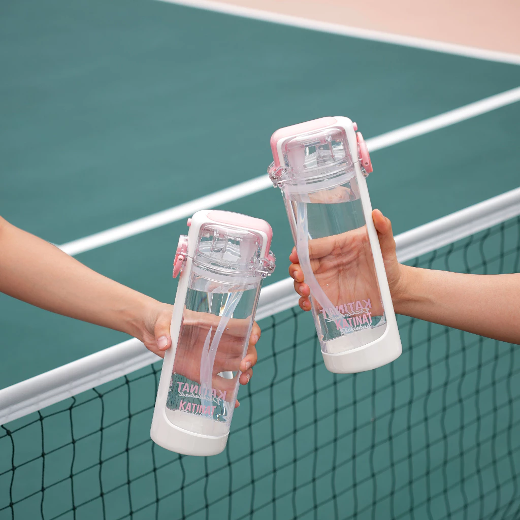 KATINAT ピックルボール 真空断熱ボトル 700ml - ストロー＆フリップ蓋、漏れ防止、フック付き