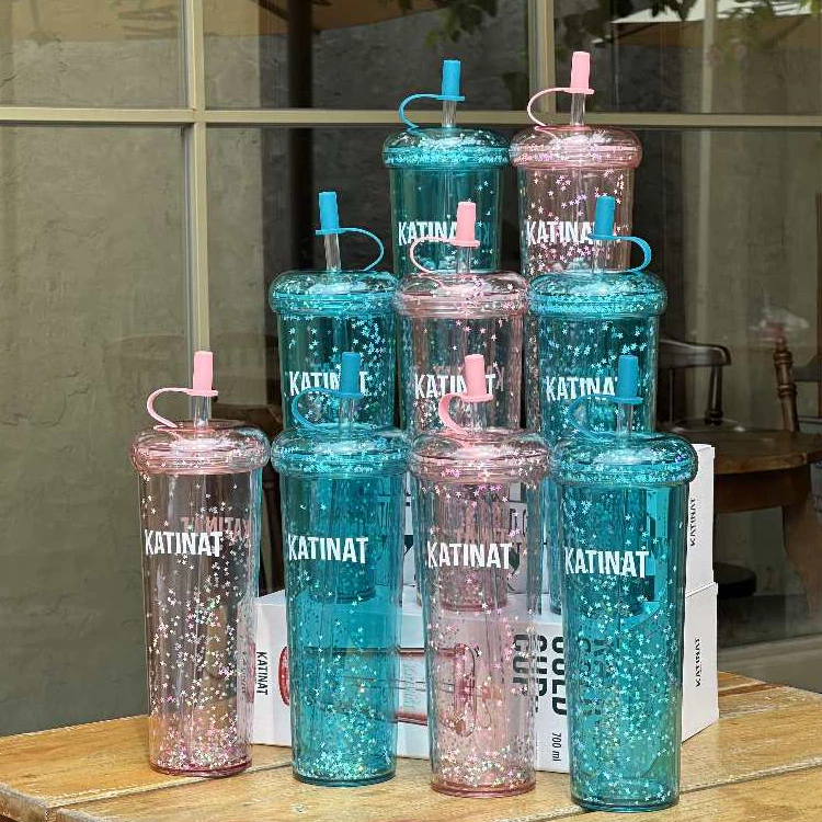 KATINAT 千星キラキラ 2層断熱タンブラー 700ml お得な2個セット