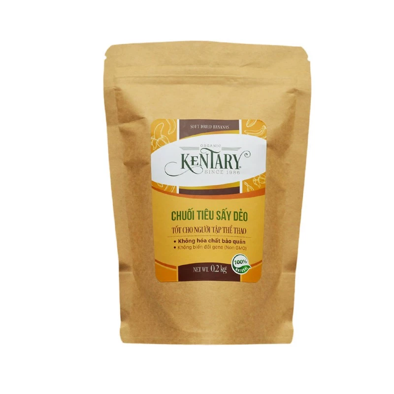 【無糖】ダラット産 チエウバナナ ソフトドライ 800g - ケンタリー ヘルシーおやつ 大容量パック