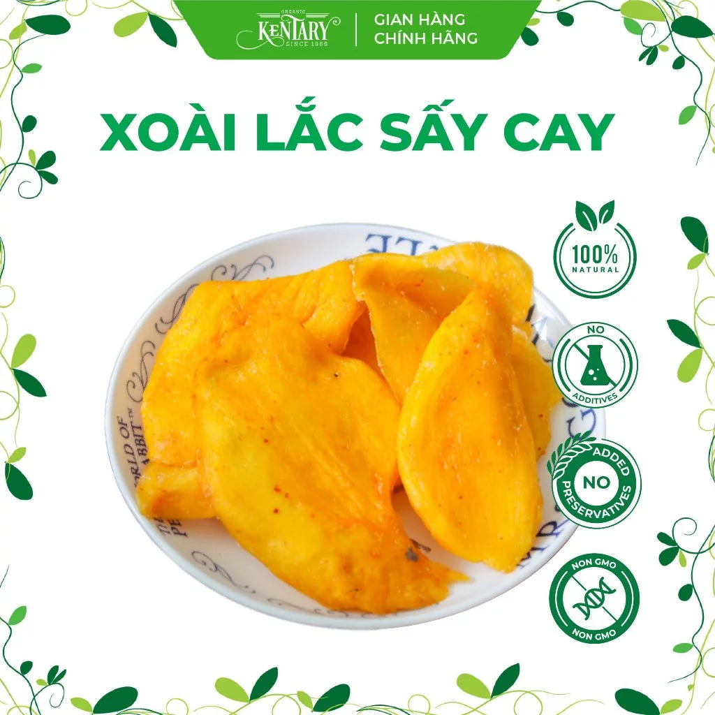 ケンタリー フリーズドライ マンゴーチリソルト 100g - ベトナムの味、刺激的な酸っぱ辛さで気分爽快！