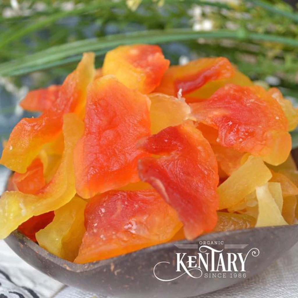 Kentaryフリーズドライパパイヤ - 無添加・防腐剤不使用 - ヘルシースナック - 400gパック