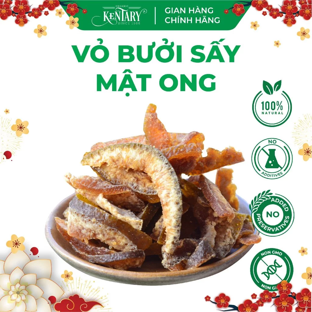 Kentary 文旦の皮 はちみつドライ - 美肌・ダイエットサポート - 甘酸っぱい - 200g