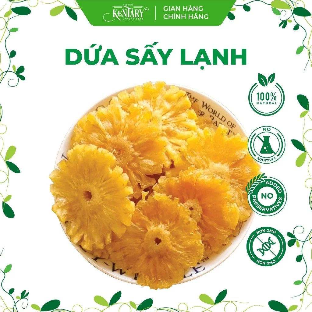 ケンタリー キエンザン産フリーズドライパイナップル - 無添加・ナチュラルドライ - ヘルシースナック 200g