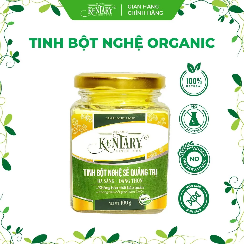 Kentary オーガニックターメリックパウダー - 有機原料、無添加、手作り、品質検査済み