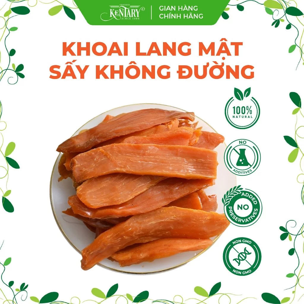 ケンタリー ダラット産無糖蜜芋ドライチップス - ホクホクもちもち甘いヘルシースナック 400g