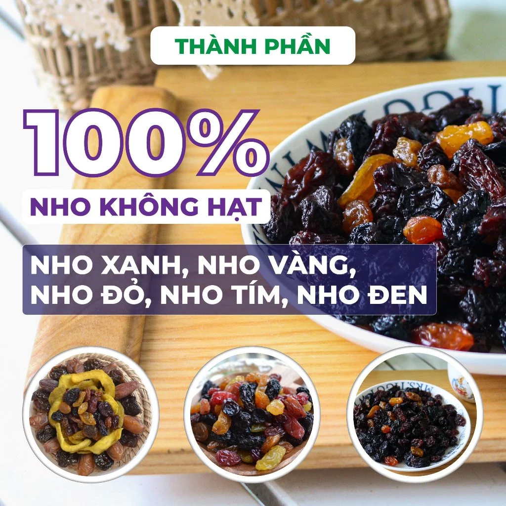 Kentary 無加糖 五色ミックスレーズン - ヘルシースナック - 100g