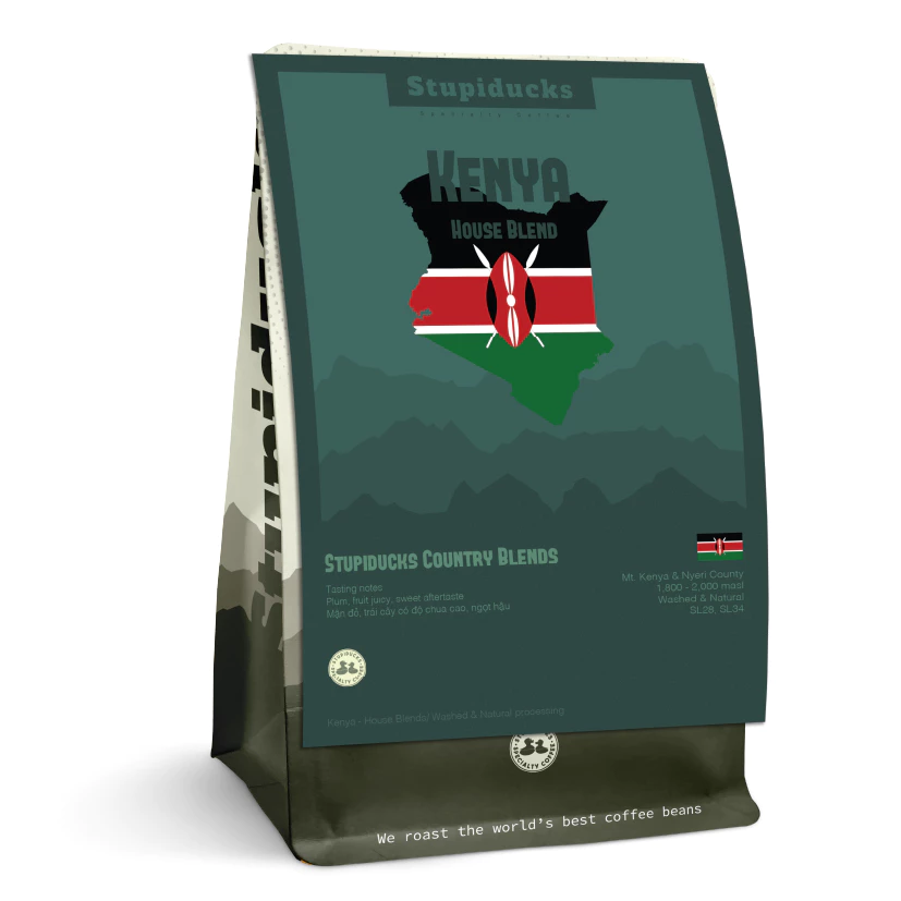 ケニア スペシャルティコーヒー 粉 (挽き豆) - ベトナム式コーヒーフィルター&プアオーバー用 (Stupiducks SSC Roaster) 500g