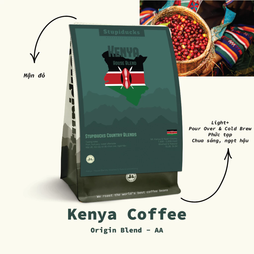 ケニア産スペシャルティコーヒー挽き豆 プアオーバー・フィン用 - Stupiducks Specialty Coffee (SSC Roaster) 250g