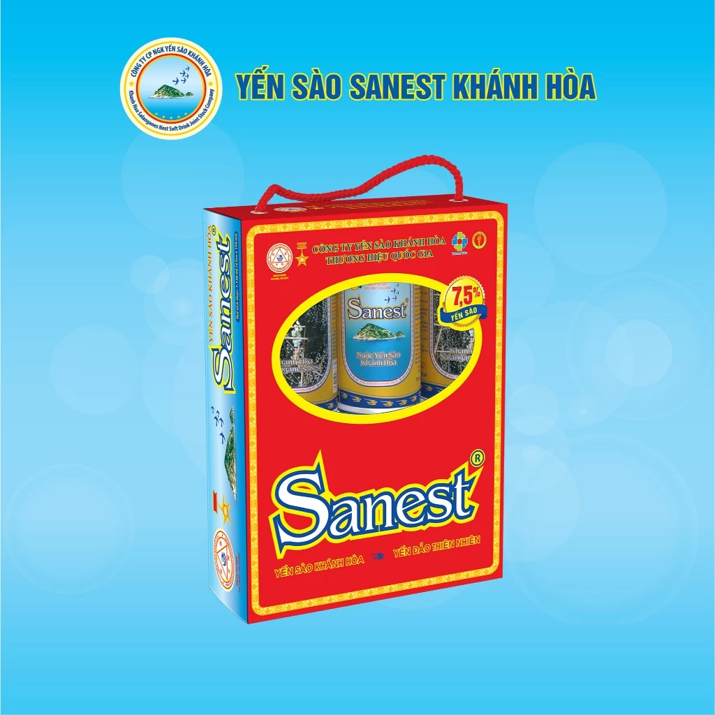 Khánh Hòa Sanest 加糖ツバメの巣ドリンク 190ml x 6缶セット