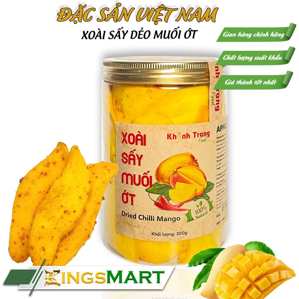 【カイントラン】カムラン名産！ピリ辛ソルトで味わうソフトドライマンゴー（ケオ種）300g