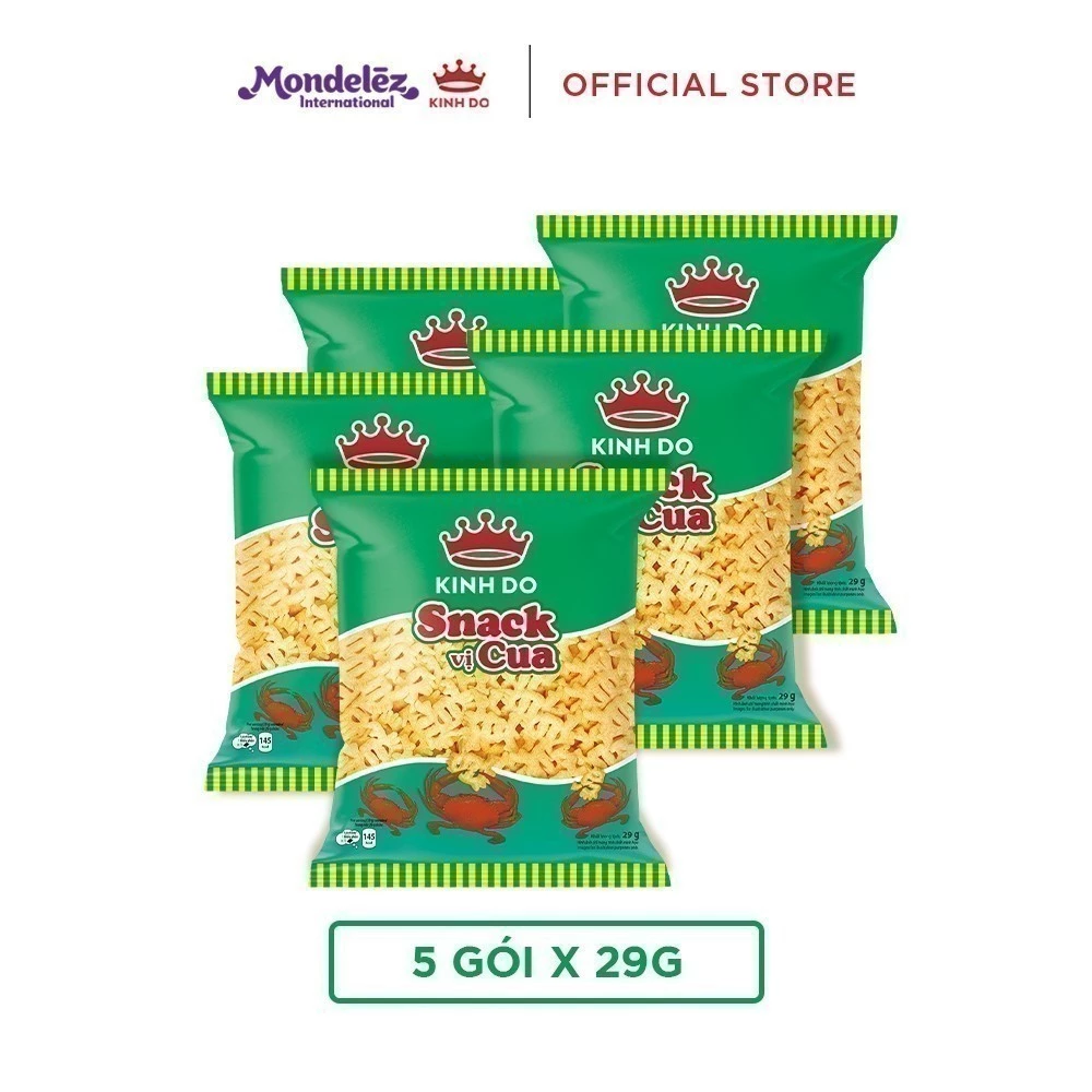 キンドー カニ風味スナック 29g x 5袋セット【カリカリ美味しいベトナムの味】