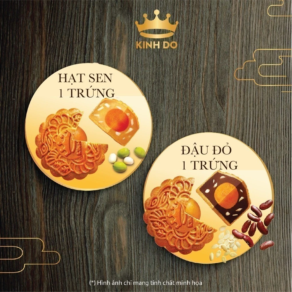 キンドー 中秋節月餅 2個入り「ハスの実・小豆」セット (150g x 2個)