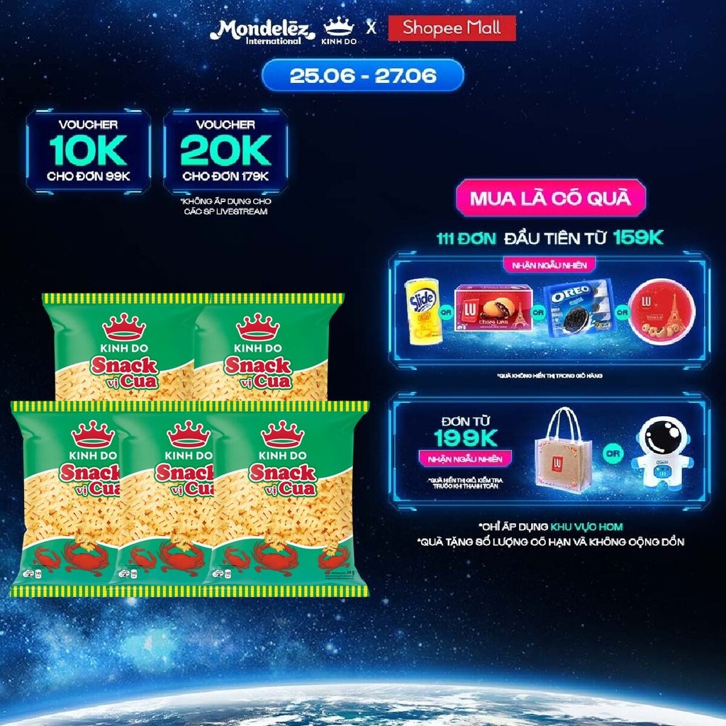 Kinh Đô スナック クラブ味 29g 5個セット ベトナム製